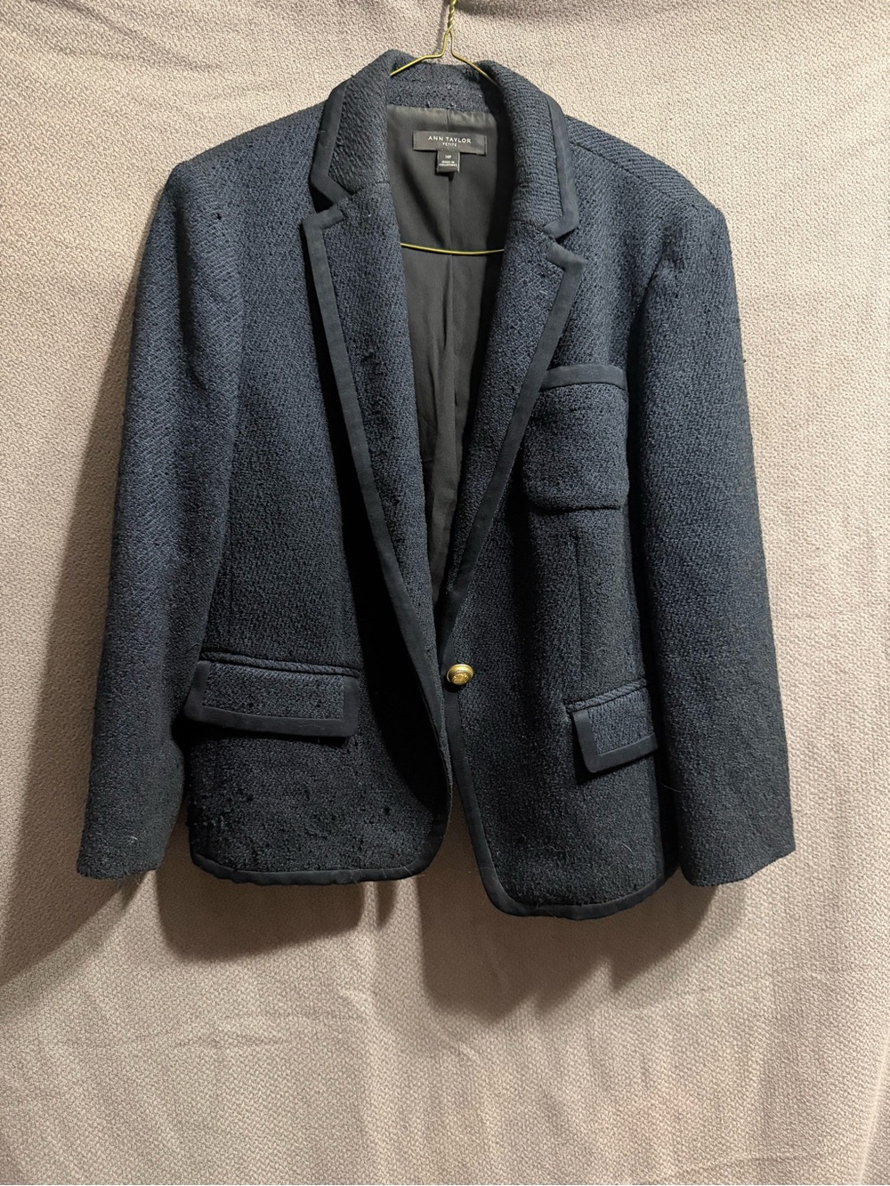 Ann Taylor Navy Textured women’s  Blazer Jacket